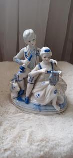Mooie porseleinen blauw witte beeldjes, Antiek en Kunst, Ophalen