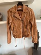 Leren bikerjas, Maat 38/40 (M), Bruin, Ophalen of Verzenden, Zo goed als nieuw