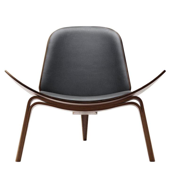 Carl Hansen & Son CH07 Shell chair, Huis en Inrichting, Stoelen, Nieuw, Eén, Hout, Leer, Bruin, Ophalen