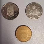 2x 1 guldenmunt uit 1980 en 2001 en een 5 guldenmunt uit1989, Ophalen of Verzenden