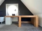 Stoer steigerhouten buro, Huis en Inrichting, Bureaus, Ophalen, Zo goed als nieuw, Bureau