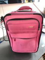 Koffer handbagage. roze, Uitschuifbare handgreep, Gebruikt, 50 tot 60 cm, Hard kunststof