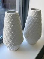 HEMA Vazen Set - 39cm - Alkmaar, Ophalen, Wit, Aardewerk of Porselein, Zo goed als nieuw