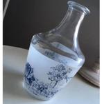 Antieke blauw beschilderde transpirante vaas of fles., Antiek en Kunst, Ophalen of Verzenden