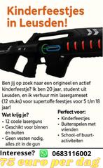 LASERGAMESET HUREN KINDERFEESTJE!!, Ophalen, Gebruikt
