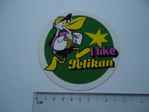 sticker oud Pelikan like pelikaan pelicaan retro vintage, Verzamelen, Stickers, Zo goed als nieuw, Bedrijf of Vereniging, Verzenden