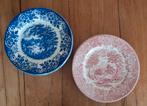 10 Ironstone dinerborden rood en blauw, Huis en Inrichting, Keuken | Servies, Bord(en), Overige stijlen, Ophalen