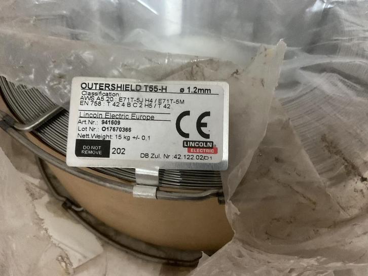 Croma Mig draad Outershield 1,2 mm gevulde draad. T55 H., Doe-het-zelf en Verbouw, Gereedschap | Lasapparaten, Zo goed als nieuw