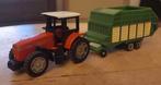 Siku trekker met opraapwagen, Hobby en Vrije tijd, Modelauto's | 1:32, Ophalen of Verzenden, Zo goed als nieuw, Tractor of Landbouw