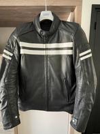 Te koop: mooie zwarte leren (heren) motorjas (Evolution)., Motoren, Kleding | Motorkleding, Ophalen, Evolution, Heren, Jas | leer