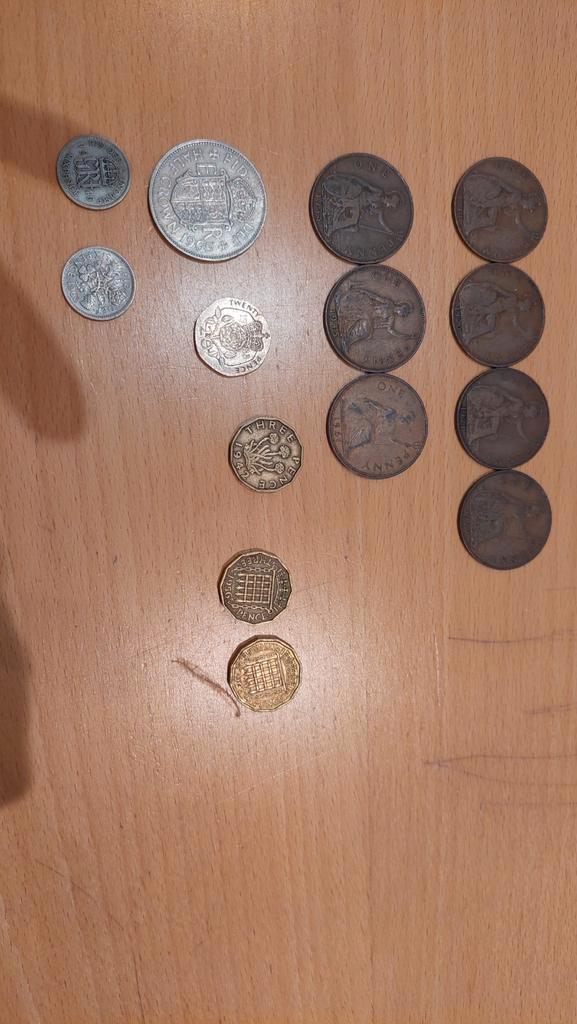 Collectie Engelse Munten one three six pence, Postzegels en Munten, Munten | Europa | Niet-Euromunten, Overige landen, Ophalen of Verzenden