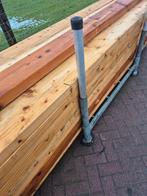 Houten balken..5en6en 7 meter lang ..22x7 vanaf..5.euro per, Geïmpregneerd, Gebruikt, Ophalen of Verzenden, 200 tot 250 cm