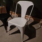 Zwarte en witte industriële ijzeren stoelen, Ophalen, Zo goed als nieuw, Zwart