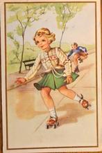 Meisje aan het rolschaatsen, Verzenden, 1940 tot 1960, Ongelopen, Kinderen