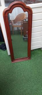 Spiegel met Houten Lijst, Gebruikt, 100 tot 150 cm, Ophalen of Verzenden, Rechthoekig