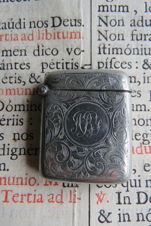 Antiek Engels Victoriaans Albo silver vesta case c.1886-1890, Antiek en Kunst, Antiek | Goud en Zilver, Ophalen of Verzenden