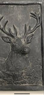 Zware wandplank met hert, Antiek en Kunst, Ophalen of Verzenden