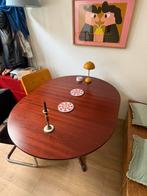 Uitschuifbare ronde eettafel, Huis en Inrichting, Tafels | Eettafels, Ophalen, Gebruikt, Rond, Vijf personen of meer