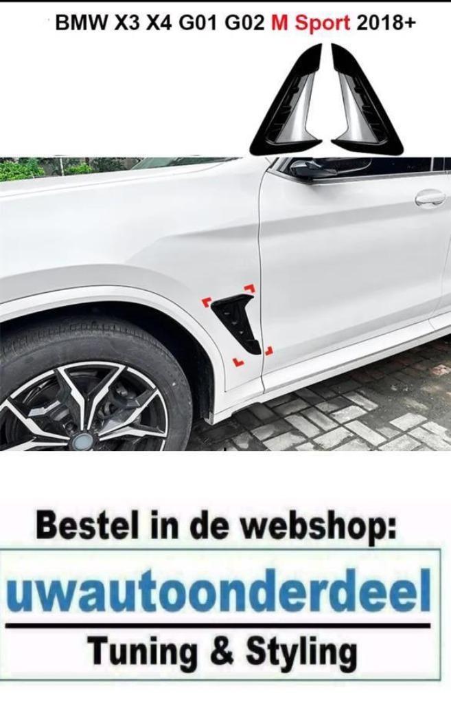 Zijscherm Canard Trim Spoiler Vent glans Zwart M Look! Voor, Auto diversen, Tuning en Styling, Verzenden