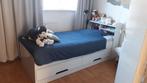 Bed, Overige materialen, 90 cm, Eenpersoons, Wit