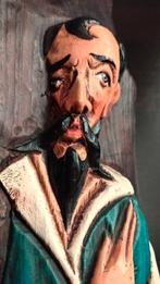 Antiek grote originele houtsnede van Don Quixote, Ophalen of Verzenden