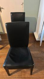 Gratis af te halen 4 lederen ikea stoelen, Huis en Inrichting, Stoelen, Ophalen, Gebruikt, Leer, Vier