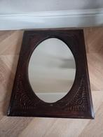 Antieke spiegel met Houtsnijwerk - 43x58cm, Huis en Inrichting, Ophalen