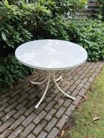 Tuintafel, wit., Tuin en Terras, Tuintafels, Ophalen, Gebruikt, Rond, Kunststof