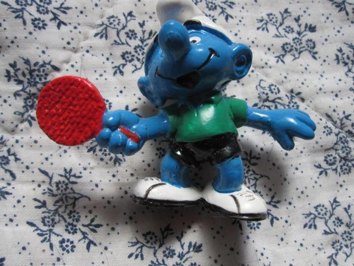 Smurfen - Tafeltennis Smurf - Pingpong - 20227, Verzamelen, Smurfen, Nieuw, Poppetje, Figuurtje of Knuffel, Ophalen of Verzenden