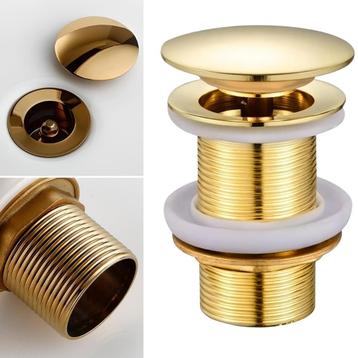 Afvoerplug Click waste Pop Up Afvoer Goud Zwart RVS Chroom beschikbaar voor biedingen