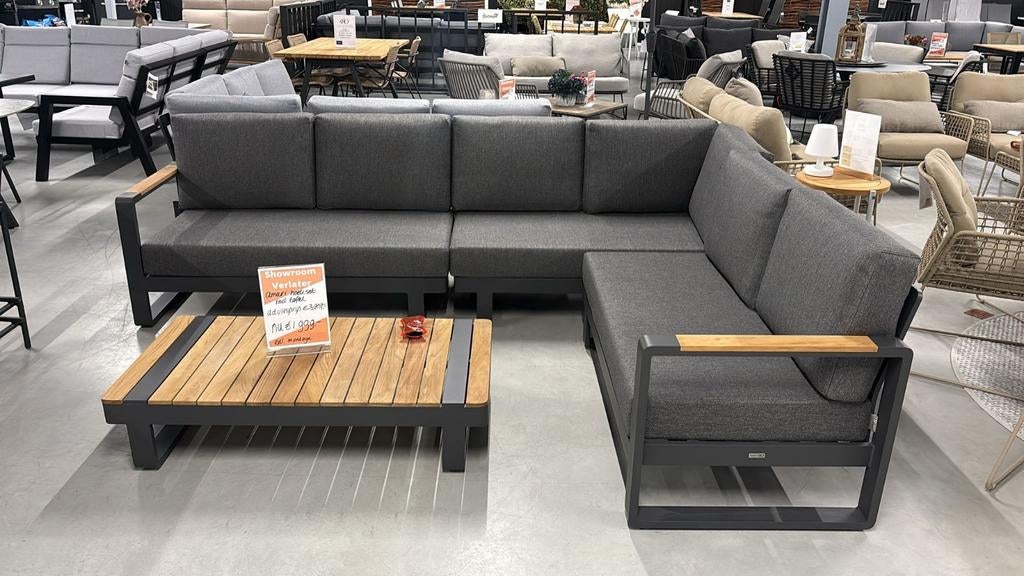 Armani Hoekset 4 Seasons Direct Leverbaar - Nu €1999!, Tuin en Terras, Tuinsets en Loungesets, 5 zitplaatsen, Bank, Ophalen of Verzenden