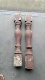 Oude houten balustrade voor nostalgische lampen en tafel, Doe-het-zelf en Verbouw, Ophalen, Gebruikt