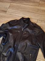 Zwart leren jack van Froccella, maat 48/Small/Medium, Kleding | Heren, Froccella, Maat 48/50 (M), Zwart, Ophalen of Verzenden