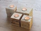 Waxinelichthouders van pallethout, Ophalen of Verzenden, Zo goed als nieuw