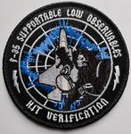 Patch USAF F-35 Supportable Low Observables Reaper Versie 1, Verzenden, Zo goed als nieuw, Patch, Badge of Embleem