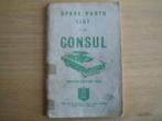 instructieboekje  van Ford Consul  1958, Ophalen of Verzenden