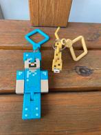 Minecraft tas sleutelhanger poppetjes ocelot & diamond Steve, Ophalen of Verzenden