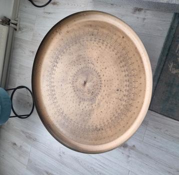  Grote Koperen Dienbladtafel – Handgemaakt – 80 cm beschikbaar voor biedingen