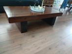 Massieve Spoorbielzen salontafel, Huis en Inrichting, Tafels | Salontafels, Strak, Gebruikt, 100 tot 150 cm, Eikenhout