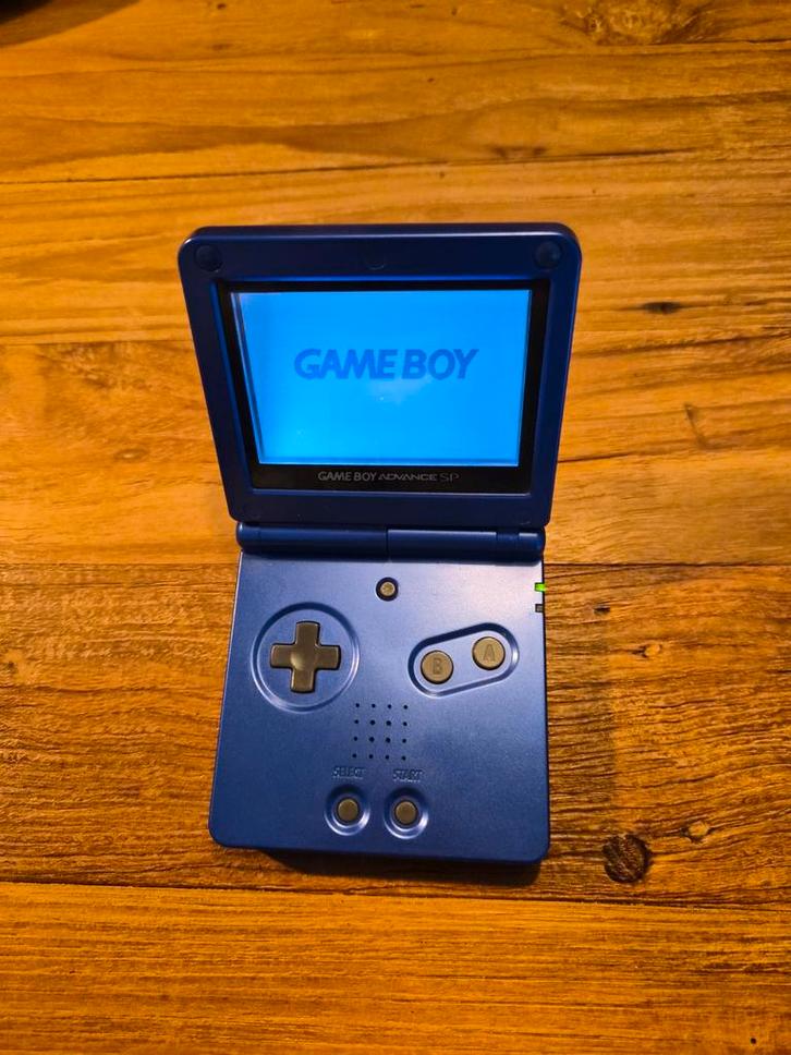 Gameboy Advance SP Blauw - Complete Set met Spellen, Spelcomputers en Games, Spelcomputers | Nintendo Game Boy, Gebruikt, Game Boy Advance SP
