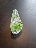 Glazen presse-papier met groene accenten, Antiek en Kunst, Antiek | Glas en Kristal, Ophalen of Verzenden