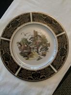 Porseleinen Wandbord met Cottage Huisjes, Huis en Inrichting, Keuken | Servies, Ophalen, Gebruikt, Bord(en), Overige stijlen