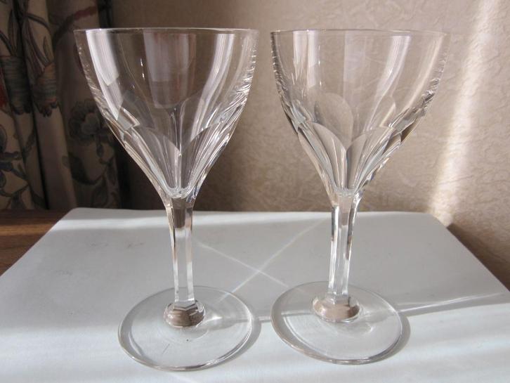 Vijf cristal Val st Lambert model Nestor aperitief glazen, Antiek en Kunst, Antiek | Glas en Kristal, Verzenden