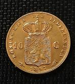 Tientje Naslag 1897 Vergulding Gouden Wilhelmina 10 Gulden., Verzenden, Goud, Koningin Wilhelmina, Losse munt