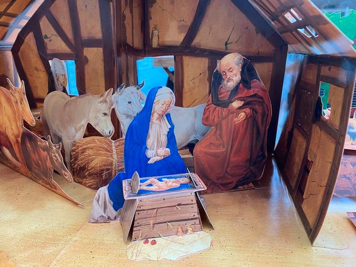 Kerststal Pop-upboek - Oude Meesters, Antiek en Kunst, Antiek | Religie, Ophalen of Verzenden