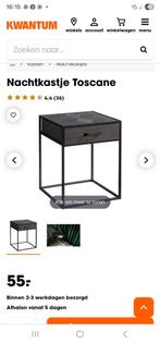 Industrie stijl hout/ metaal nachtkastjes, Huis en Inrichting, Tafels | Sidetables, 50 tot 100 cm, Rond, Ophalen of Verzenden