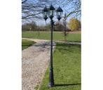 Lantaarnpaal Met 3 Armen. 230cm. donkergroen/zwart. Nieuw!, Minder dan 50 watt, Nieuw, Ophalen of Verzenden, Netvoeding