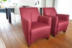 2 bordeaux rode Leolux Galathea fauteuils, Huis en Inrichting, Twee, Ophalen of Verzenden, Zo goed als nieuw, Stof
