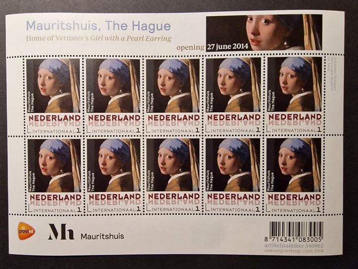 2014 Vel V3197 Mauritshuis. Internationaal Priority Postfris, Postzegels en Munten, Postzegels | Nederland, Postfris, Na 1940
