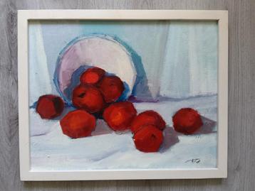 Stilleven met appels - Gesigneerd  beschikbaar voor biedingen